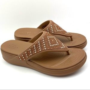 CROCS Monterey SHIMMER Wedge Sandals